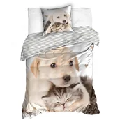 Pościel dla dzieci - Komplet pościeli dla dzieci 140x200cm Carbotex piesek NL202019-PP - miniaturka - grafika 1