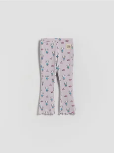 Reserved - Bawełniane legginsy Kicia Kocia - lawendowy - Spodnie i spodenki dla dziewczynek - miniaturka - grafika 1