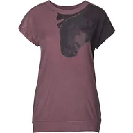 Koszulki i topy damskie - ENERGETICS T-shirt damski Goranza czerwony Redwine/Violetdark 44 - miniaturka - grafika 1