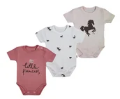 Body dla niemowląt - Body ramię Little Princess kr. rękaw 3-pak 62 - miniaturka - grafika 1