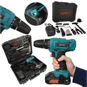 Pozostałe elektronarzędzia - Wiertarko-wkrętarka akumulatorowa z zestawem narzędzi NAC CDB-1-LI-20V-TS - miniaturka - grafika 1