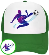 Czapki i chusty sportowe męskie - CZAPKA Z DASZKIEM PIŁKA NOŻNA DLA DZIECI SIATKA ZIELONA BEJSBOLÓWKA - miniaturka - grafika 1