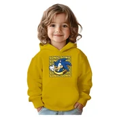 Bluzy dla dziewczynek - BLUZA DZIECIĘCA SONIC 110-116 Z KAPTUREM BAWEŁNIANA JAKOŚĆ - miniaturka - grafika 1