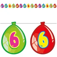 Balony i akcesoria - Folat Baner "6 urodziny baloniki", FOLAT, 10 m FL65506 - miniaturka - grafika 1