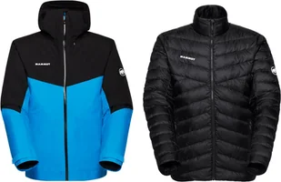 Kurtka Mammut Convey 3in1 HS Hooded Jacket - glacier blue/black - Kurtki narciarskie - miniaturka - grafika 1