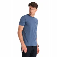Koszulki męskie - Bawełniany męski t-shirt koszulka z nadrukiem indygo V9 OM-TSCT-0108 M - miniaturka - grafika 1
