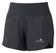 Spodnie sportowe damskie - RONHILL Spodenki biegowe damskie TECH 4,5" SHORTS black/aquamint - miniaturka - grafika 1