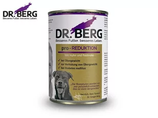 Dr. Berg Dr.BERG Pro-REDUKTION zestaw 6x kurczak z pasternakiem (6x400g) 4250231598647 - Mokra karma dla psów - miniaturka - grafika 1