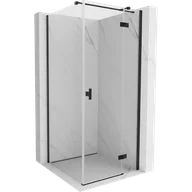 Kabiny prysznicowe - Mexen Mist-H T kabina prysznicowa uchylna prawa 95 x 95 cm, transparent, czarna - 8A5T-095-095-70-00-P - miniaturka - grafika 1