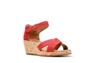 Półbuty damskie - Un Plaza Cross E [red nubuck] - rozmiar 40 - miniaturka - grafika 1