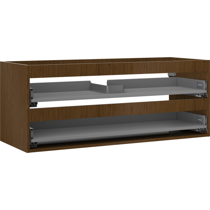 Mexen Box-A korpus szafki podumywalkowej 120 cm, 2 szuflady, orzech - 91AX0-1200-470-2-86
