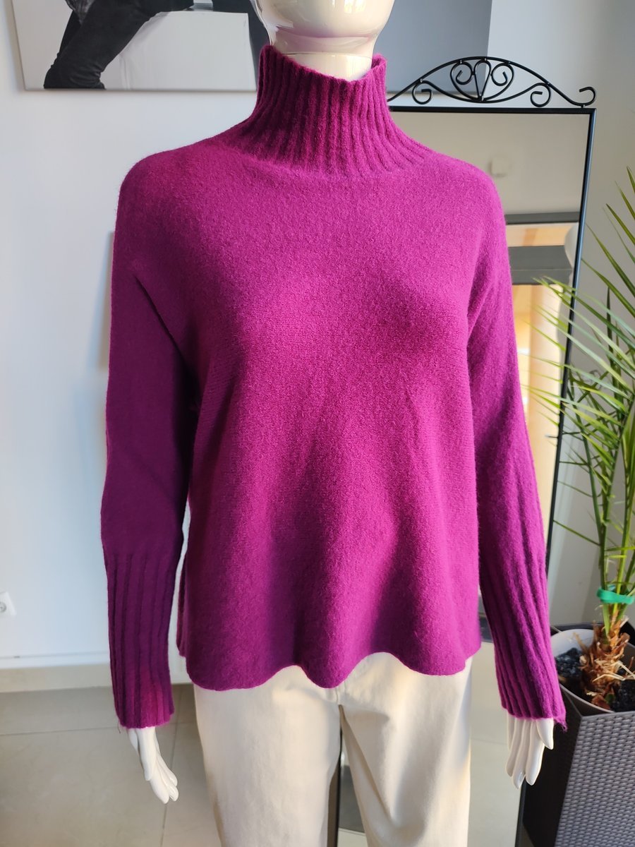 Półgolf z Baby Alpaca - śliwka One size