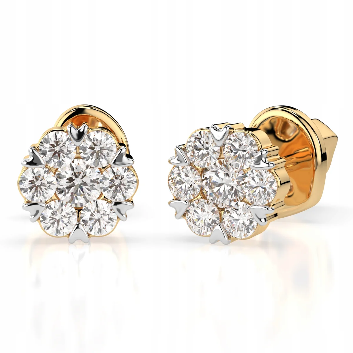 ZŁOTE KOLCZYKI 585 Z DIAMENTAMI BRYLANTAMI 0,21 CT G/Si ESSYA