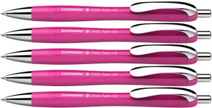 Schneider 132509 Slider Rave XB długopis (limitowana edycja specjalna w kolorze power pink), 5 sztuk, kolor wkładu: niebieski - Długopisy - miniaturka - grafika 1