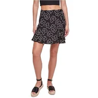 Spodenki damskie - Urban Classics Męskie szorty damskie Viscose Mini Skirt, czarny kwiat, XS - miniaturka - grafika 1