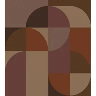 Fototapety - Fototapeta koła w stylu Bauhaus brązowym,fioletowymIterakota - 2.5 x 2.79 m - ESTAHOME - miniaturka - grafika 1