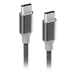Kabel USB-C SBS 25W PD 1.5m Szary TECABLETCC20BK - Kable - miniaturka - grafika 1