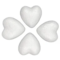 Prace ręczne dla dzieci - SERCA STYROPIANOWE 6 cm LOVEART - 4szt - miniaturka - grafika 1