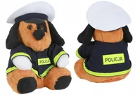 Akcesoria motoryzacyjne - PRZYJAZNY PLUSZOWY PIES POLICJANT DROGÓWKA PREZENT do auta Policja - miniaturka - grafika 1