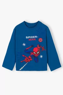 Bluzki dla chłopców - Niebieska bluzka - Spiderman - długi rękaw - grafika 1