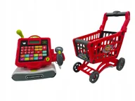 Zabawy w naśladowanie dorosłych - Kasa Sklepowa Oraz Wózek Z Supermarketu Z Efktami Świetlnymi/Dźwiekowymi - miniaturka - grafika 1