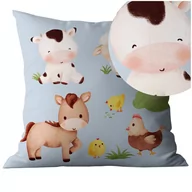 Pościel dla dzieci - Poszewka 40x40 bawełniana zwierzątka farma owca - miniaturka - grafika 1