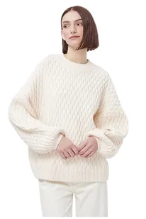 Sweter damski Delicatelove Palermo wełna kaszmir ecru-S - Swetry damskie - miniaturka - grafika 1