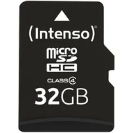 Karty pamięci - Intenso MicroSDHC Class 4 32GB + adapter (3403480) - miniaturka - grafika 1