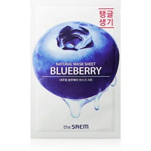 The Saem The Saem Natural Blueberry Mask Sheet - 21 ml / 1 szt 2099841 - Maseczki do twarzy - miniaturka - grafika 1