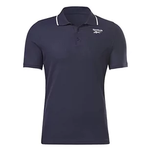 Reebok Męska koszulka polo z logo 'Identity' z lewej klatki piersiowej, zielona, XS, ZIELONY, L - Koszulki męskie - miniaturka - grafika 1