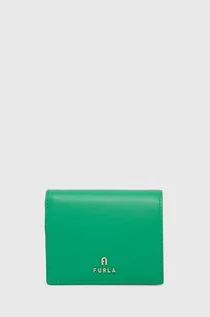 Portfele - Furla portfel skórzany damski kolor zielony - grafika 1