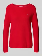 Swetry damskie - Sweter z dzianiny o kroju regular fit z czystej bawełny - miniaturka - grafika 1