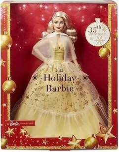"Lalka Świąteczna Barbie Signature Hjx08 - Prezent Sezonowy!" - Lalki dla dziewczynek - miniaturka - grafika 1