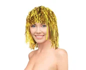 Dodatki do strojów karnawałowych - GO Peruka foliowa - złota. TW/G - miniaturka - grafika 1