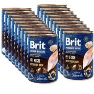 Mokra karma dla psów - Brit Premium by Nature Fish with Fish Skin 18x400g - miniaturka - grafika 1