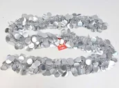 Dekoracje sali - Łańcuch choinkowy girlanda srebrna - 200 x 13 cm - 1 szt. - miniaturka - grafika 1