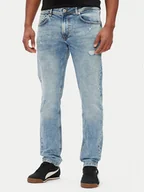 Spodnie męskie - Pepe Jeans Jeansy Stanley PM207390 Niebieski Slim Fit - miniaturka - grafika 1