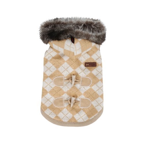 Puppia PAND-VT1172 Argyle Mode płaszcz, M, beżowy