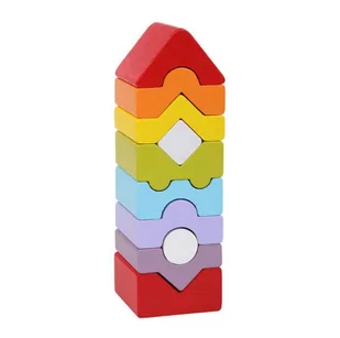 Cubika Cubika Drewniana Mini Wieżyczka LD-10 18m 6514989 6514989 - Klocki - miniaturka - grafika 1