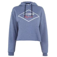 Bluzy damskie - Lee Cooper bluza z kapturem damska niebieska, Rozmiar L - miniaturka - grafika 1