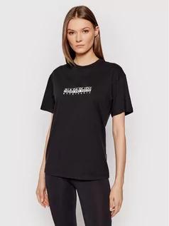 Koszulki i topy damskie - Napapijri T-Shirt S-Box NP0A4FSM Czarny Regular Fit - grafika 1