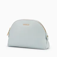 Kosmetyczki, organizery i kuferki - Kosmetyczka Damska Podróżna Półokrągła Na Zamek PUCCINI Błękitna QML003-7B - miniaturka - grafika 1