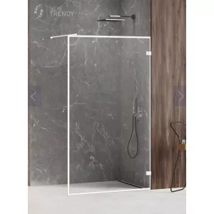 New Trendy EXK-2992 KABINA AVEXA WHITE WALK-IN U 70x200 CZYSTE 6mm ACTIVE SHIELD - Kabiny prysznicowe - miniaturka - grafika 1