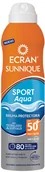 Balsamy i kremy do opalania - Spray przeciwsłoneczny Ecran Sunnique Sport Aqua Protection Mist SPF50 250 ml (8411135483279) - miniaturka - grafika 1