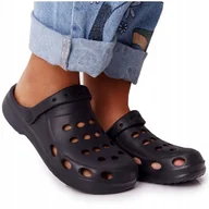 Moda i Uroda OUTLET - Kroksy Klapki Piankowe Czarne Ogrodowe Basenowe 44 - miniaturka - grafika 1