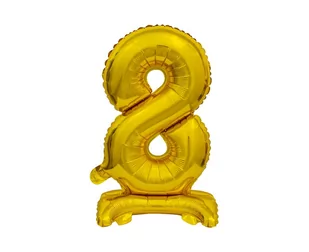 Godan Balon foliowy stojący cyfra 8 złota - 38 cm BC-ATZ8 - Balony i akcesoria - miniaturka - grafika 1