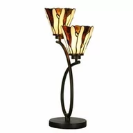 Lampy stojące - Lampa Stołowa Tiffany Witrażowa 3K Clayre & Eef - miniaturka - grafika 1