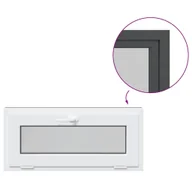 Tablice i flipcharty - vidaXL Okno piwniczne RISOR 90x40 cm uchylne 3 szyby antracyt - miniaturka - grafika 1