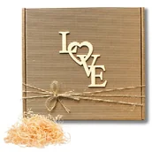 Zestawy upominkowe - PUDEŁKO PREZENTOWE KARTON OZDOBNY NA PREZENT NA WALENTYNKI DLA DZIEWCZYNY CHŁOPAKA - miniaturka - grafika 1