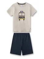 Piżamy chłopięce - Sanetta Piżama w kolorze beżowo-granatowym - miniaturka - grafika 1